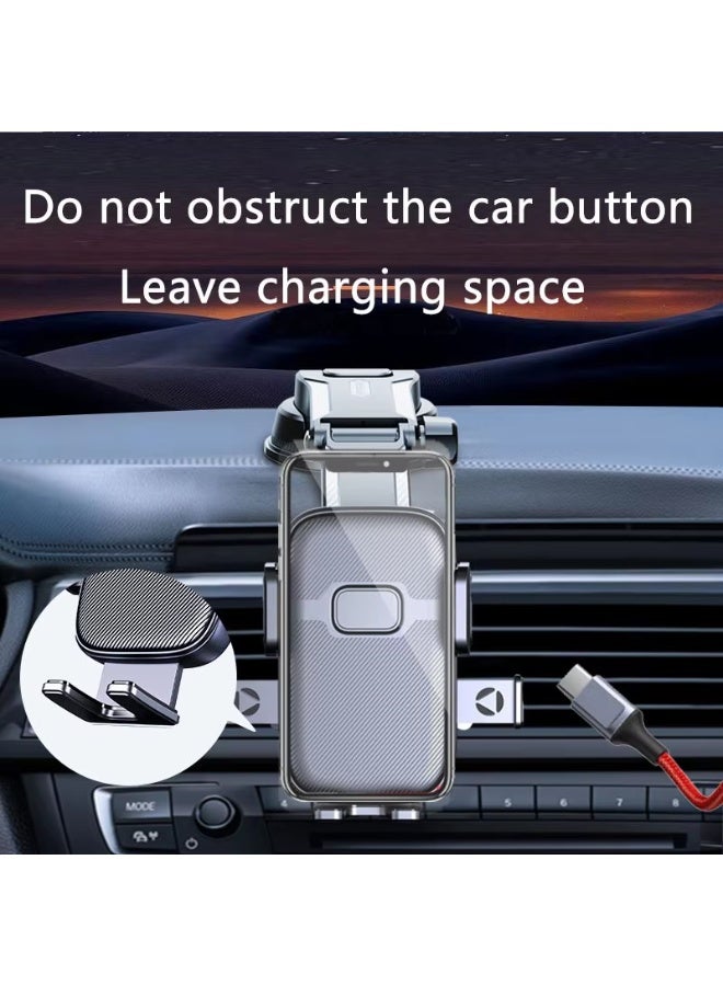 حامل هاتف سيارة عالمي للملاحة - محامل فتحة التهوية وكوبة الشفط، قابل للعرض الأفقي والرأسي - Image 3